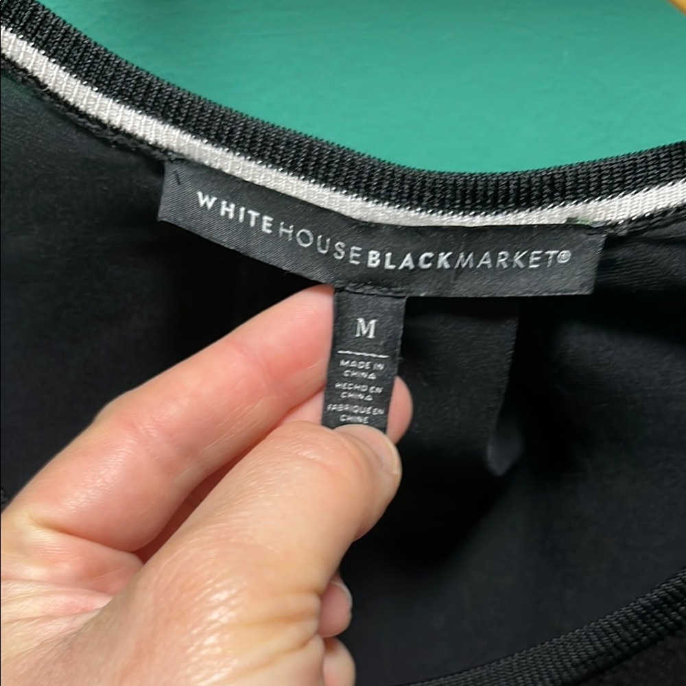 SOLD EUC White House Black Market Black Top